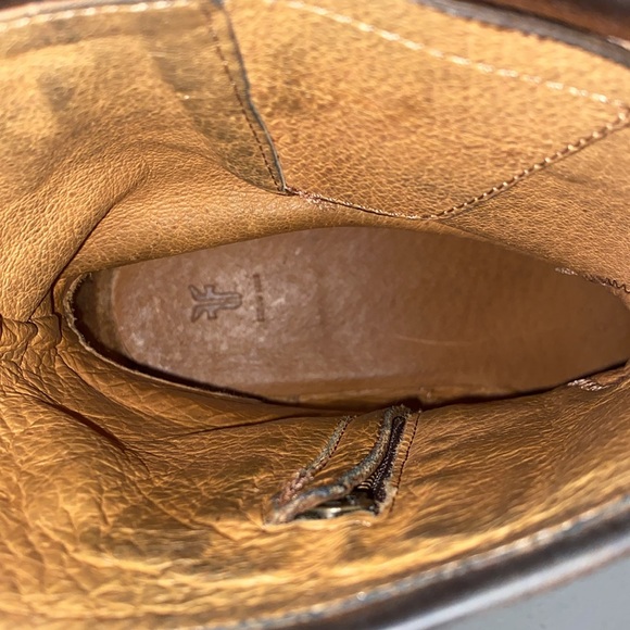 Frye Vicky Engineer Chocolate Brown Leather Boot Size 11 B - Picture 11 of 15